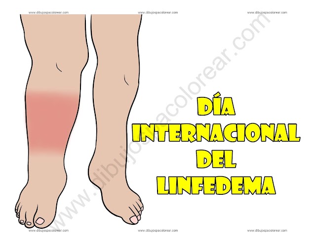 Día Internacional del Linfedema dibujo a color y para colorear